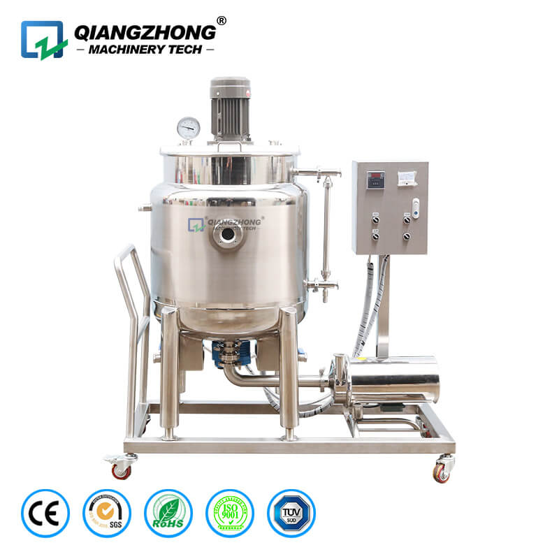 150L electric heating emulsification tank with sanitary pump