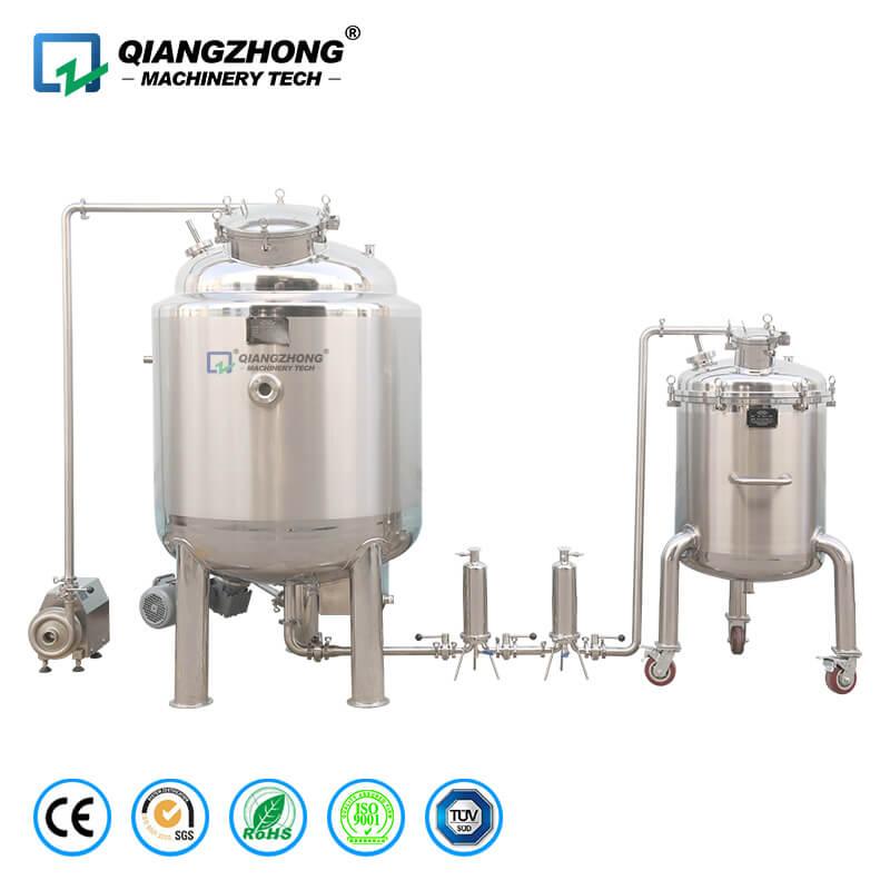 Magnetic stirring batching tank with filtering and storage functions