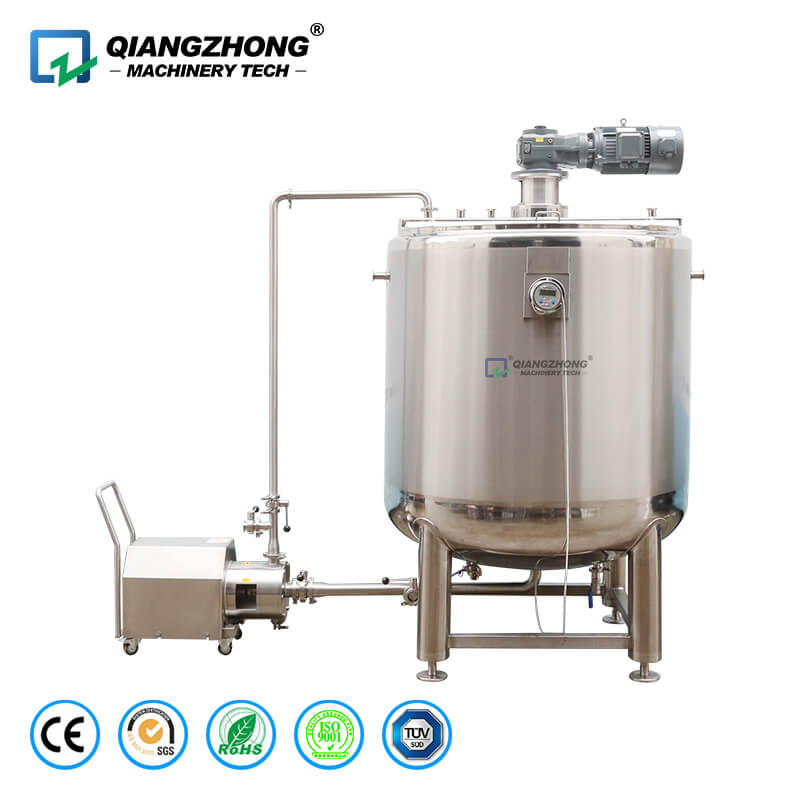 Mobile emulsion pump + wall scraping mixing tank