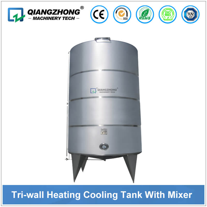 Tri-wall Heating Cooling Tank With Mixer